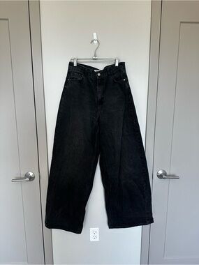 Zara Washed Black Denim Jeans